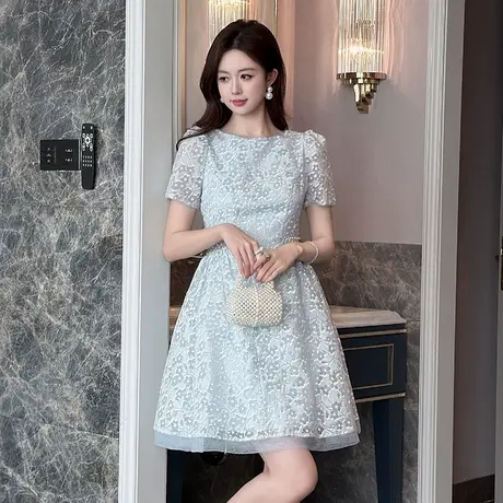 碎花连衣裙小个子a字裙商品大图