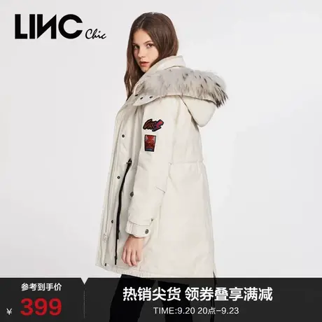 LINCCHIC金羽杰羽绒服女复古派克服中长款羽绒服女冬季2088302Y图片