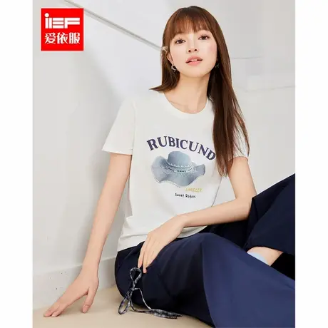 IEF/爱依服短袖上衣2025夏季新款韩版时尚通勤气质休闲百搭T恤女商品大图