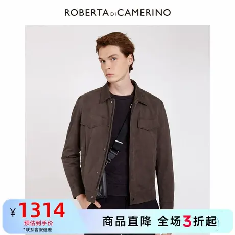 【白鸭绒】ROBERTA诺贝达冬季新品羊皮毛领时尚设计休闲羽绒服男图片