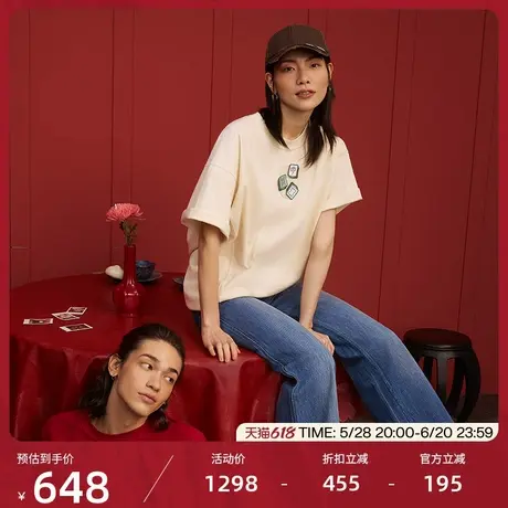 【新年限定】ASH女装2025新春款EDITOR BIS圆领短袖宽松休闲T恤商品大图