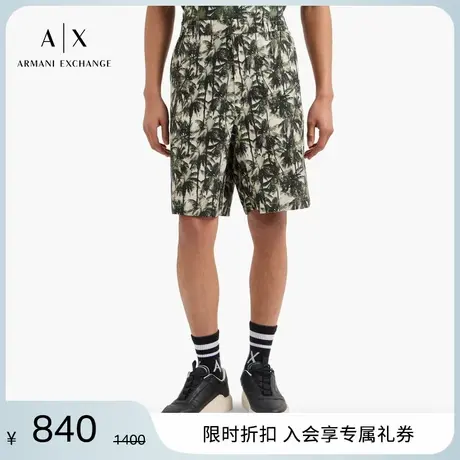 ARMANI EXCHANGE/阿玛尼2025夏季新款男士全棉椰树印花休闲短裤图片