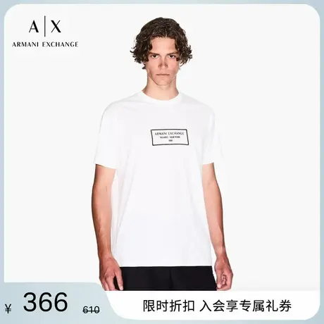 ARMANI EXCHANGE/阿玛尼2025夏季新款男士全棉圆领正肩刺绣T恤图片