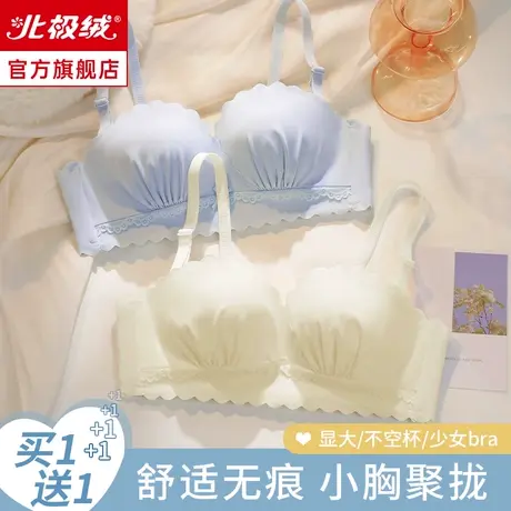 无痕内衣女小胸聚拢显大上托防下垂调整型收副乳无钢圈少女文胸罩图片