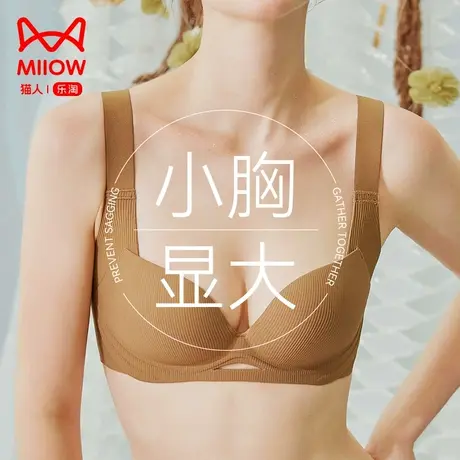 猫人内衣女聚拢小胸显大收副乳上托防下垂无钢圈2023新款性感文胸图片