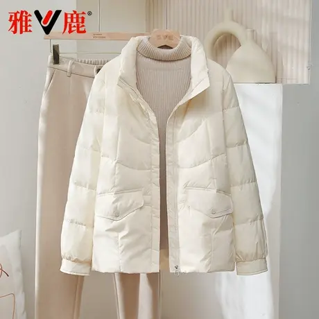 雅鹿2024新款轻薄羽绒服女短款多色宽松显瘦减龄轻便休闲保暖外套图片