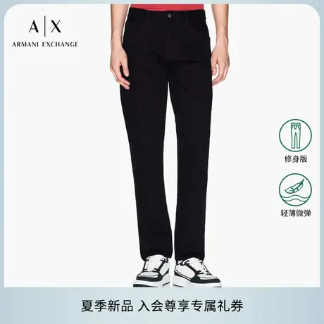 ARMANI EXCHANGE/阿玛尼2025夏季新款男士低腰修身弹力牛仔裤官方图片