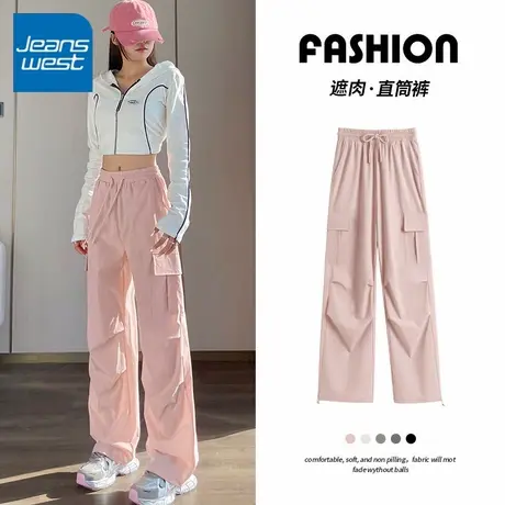 KV真维斯工装裤女2025新款薄款宽松阔腿小个子户外登山休闲运动裤商品大图