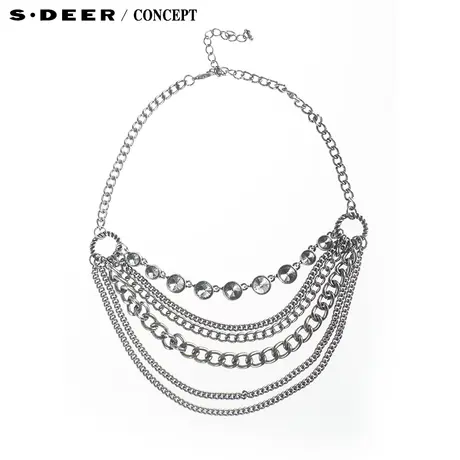 【新品】sdeer圣迪奥专柜正品女装春装复古多层设计项链5184347图片