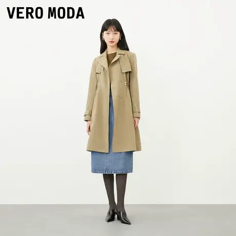 Vero Moda奥莱风衣外套女秋冬新款H版型翻领中长款简约气质百搭商品大图
