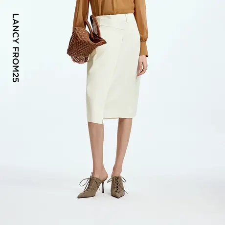 朗姿高腰a字半身裙设计感通勤百搭气质时尚半裙2025年秋季新款女商品大图