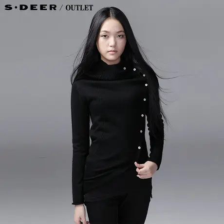 【多件多折】sdeer圣迪奥春装女羊毛针织衫新款毛衣打底衫3383551图片