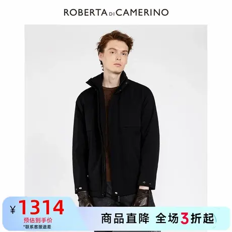 【白鸭绒】ROBERTA诺贝达冬季新品立领时尚休闲短款羽绒服外套男图片