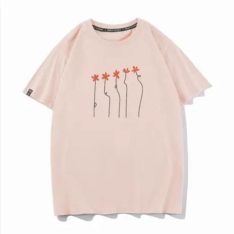 秀洛田岛花有爱夏季纯棉短袖T恤男女同款打底衫宽松衣服半袖体恤图片