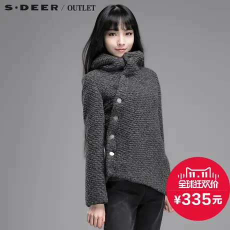 s.deer【新品】圣迪奥专柜正品女斜襟三角摆设计上衣S14482244图片