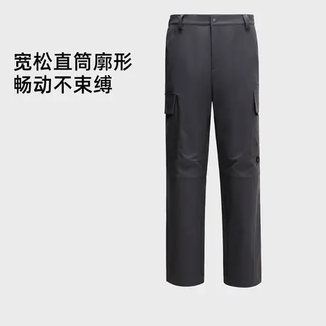 骆驼男装工装裤男款黑色直筒宽松阔腿2025新款机能防水防风运动图片