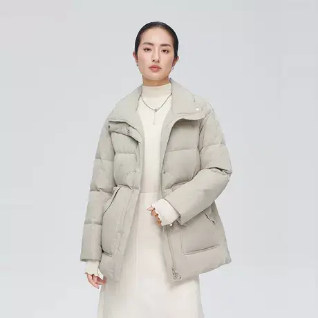 艾莱依奥莱短款羽绒服女小个子防风保暖优雅羽绒服外套商场同款商品大图