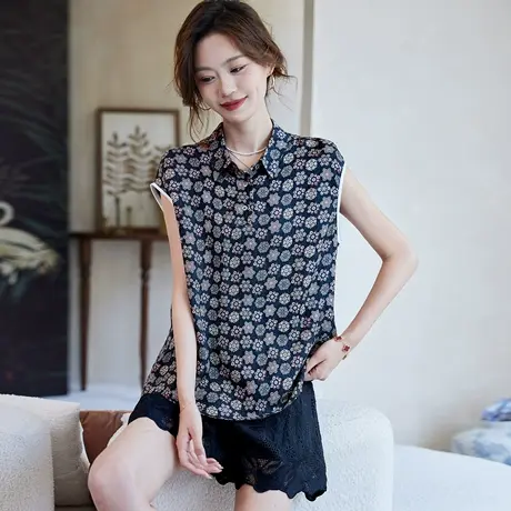 宝诗黎【新品价258元】翻领蝙蝠袖提花衬衫NS2085商品大图