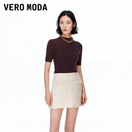 Vero Moda半身裙2025秋季新款含羊毛小香风假口袋短裙325316011商品大图