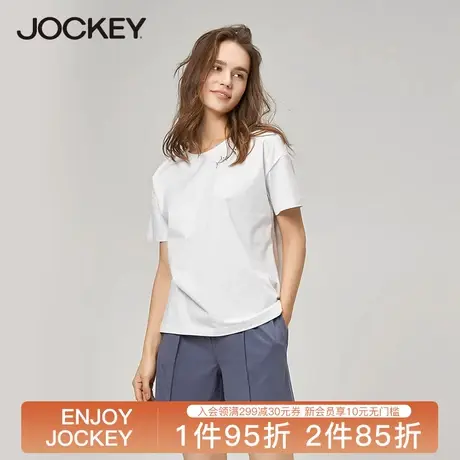 Jockey睡衣女夏季纯棉短袖短裤薄款家居服套装夏天可爱宽松睡衣女商品大图