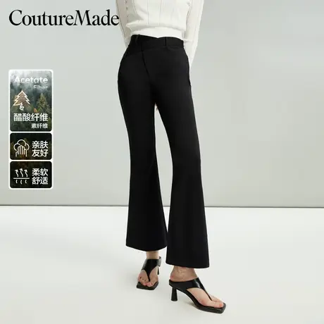 Vero Moda休闲裤女夏季微弹设计感高腰微喇通勤百搭324239001商品大图