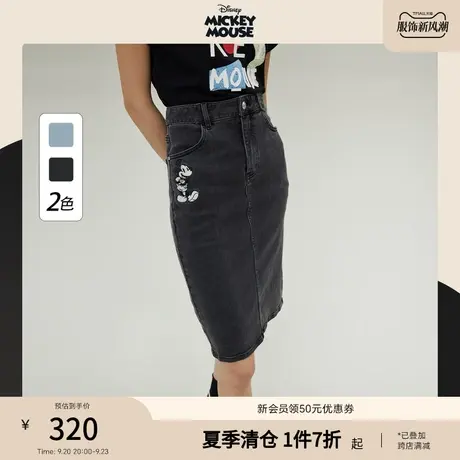 【迪士尼米奇系列】【商场同款】PRICH2023夏新款高腰牛仔半裙女商品大图