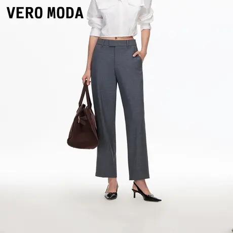 Vero Moda休闲裤2025秋季新款勾扣腰头宽松通勤直筒裤325350003商品大图