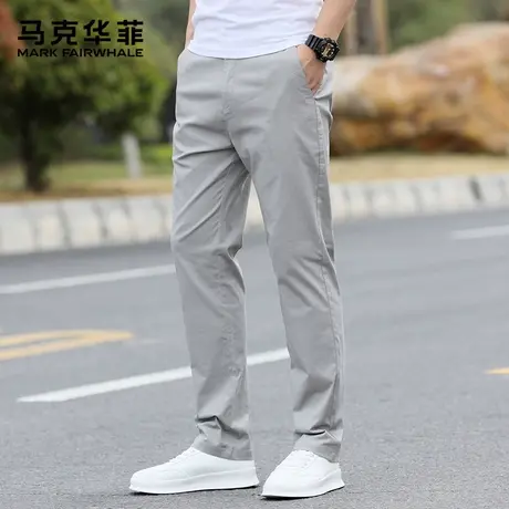 【四面弹】马克华菲休闲裤男款2025新款薄款直筒百搭纯棉裤子夏季图片
