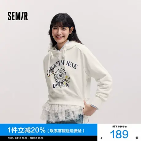 [商场同款]森马迪士尼米奇家族合作系列卫衣女短款2025新款春上衣商品大图