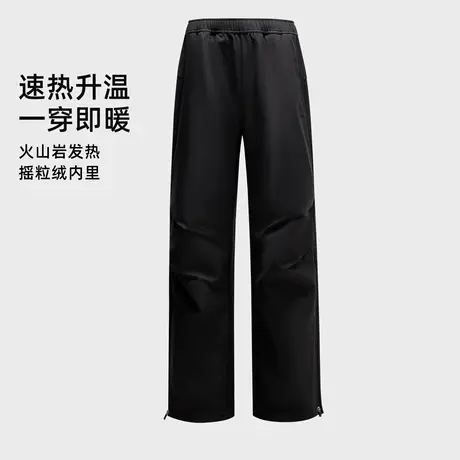 骆驼男装软壳裤男徒步户外冲锋登山2025新款休闲加绒防泼水伞兵裤图片