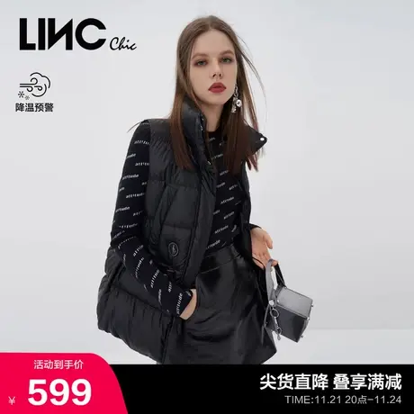 LINCCHIC金羽杰羽绒服女潮酷造型感收腰羽绒服马甲女Y22305159图片