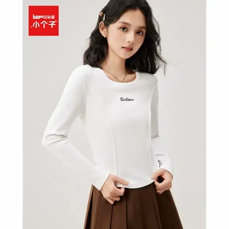IEF/爱依服2024秋季新款时尚短款简约长袖T恤女设计感休闲上衣图片
