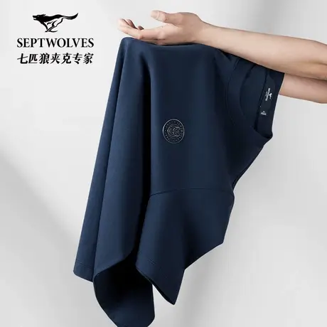 七匹狼夏季短袖圆领T恤男装2025夏季新款上衣男士休闲时尚潮流男t商品大图