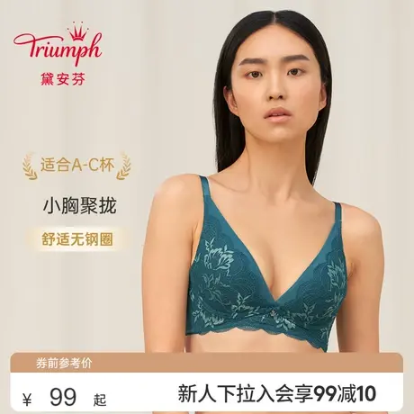 Triumph/黛安芬秋冬性感蕾丝无钢圈小胸聚拢文胸内衣女11-1818商品大图