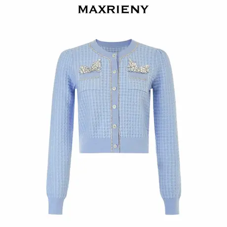 【奥莱】MAXRIENY飞马系列财阀千金针织毛衫上衣女开衫春图片