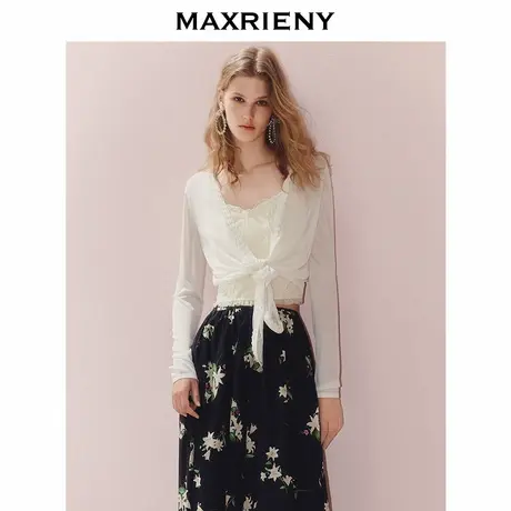 【商场同款】MAXRIENY法式浪漫度假短款开衫外套25秋款高级气质感商品大图