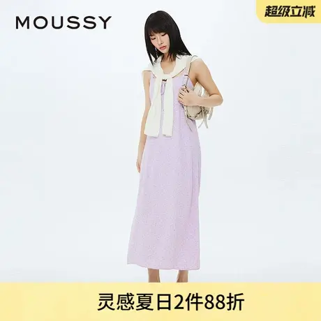 MOUSSY 夏季甜美俏皮森系度假风碎花吊带连衣裙女028HS730-1871图片