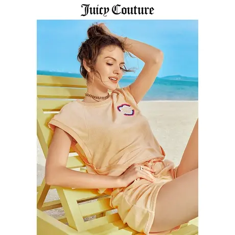 Juicy Couture橘滋春夏新款T恤美式休闲宽松显瘦圆领短袖上衣女商品大图