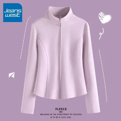 KV真维斯紧身开衫长袖女2025新款秋冬季休闲显瘦正肩显瘦上衣外套图片