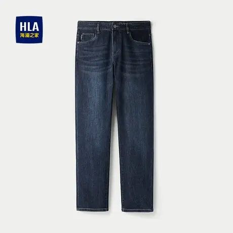 HLA/海澜之家五袋款牛仔裤25秋季新洗水直筒休闲风弹力柔软裤子男商品大图