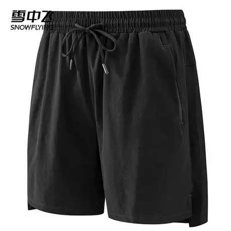 雪中飞休闲裤2025春夏新款宽松轻薄透气吸汗舒适男士款系绳五分裤商品大图