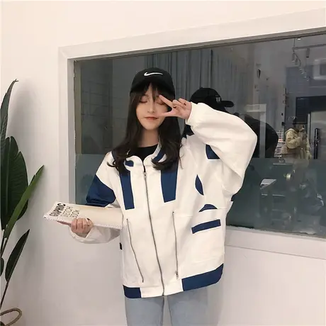 外套女宽松韩版2023年春秋新款薄款盐系街拍网红ins棒球服上衣潮图片