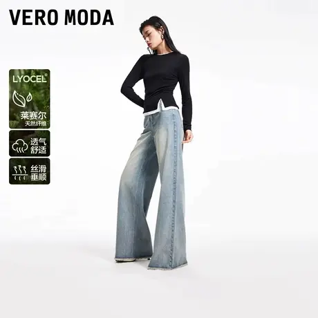 Vero Moda奥莱牛仔裤女秋冬新款高腰LOOSE版型时尚百搭裤子商品大图