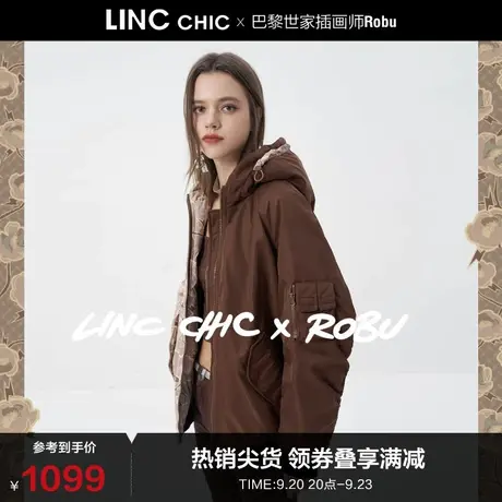 LINCCHIC金羽杰羽绒服女设计师联名系列夹克短款羽绒服Y22802510商品大图