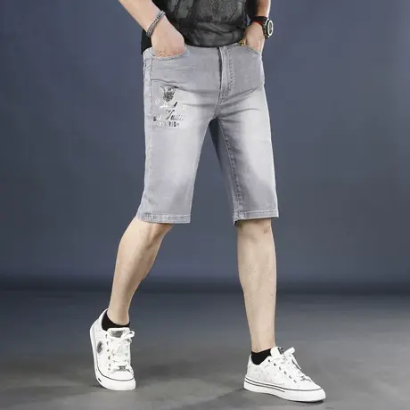 2025夏季新款男士牛仔短裤商品大图