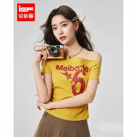 IEF/爱依服短袖T恤2025夏季新款美式甜酷个性辣妹气质百搭上衣商品大图