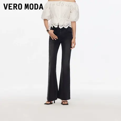 Vero Moda牛仔裤25秋季新款含棉高腰显瘦水洗喇叭裤时尚通勤百搭商品大图