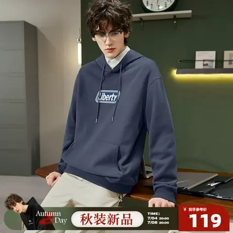 7.4/20点 上新唐狮2025新款春秋季连帽卫衣美式学院风字母青少年图片