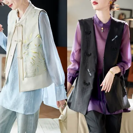 宝诗黎圆领宽松长袖雪纺衫2025春季新款洋气百搭休闲薄内搭上衣女商品大图