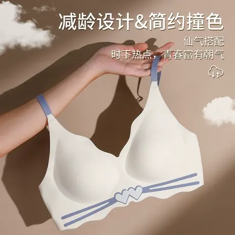 无痕内衣女无钢圈小胸聚拢防下垂收副乳上托文胸夏季薄款大胸显小商品大图